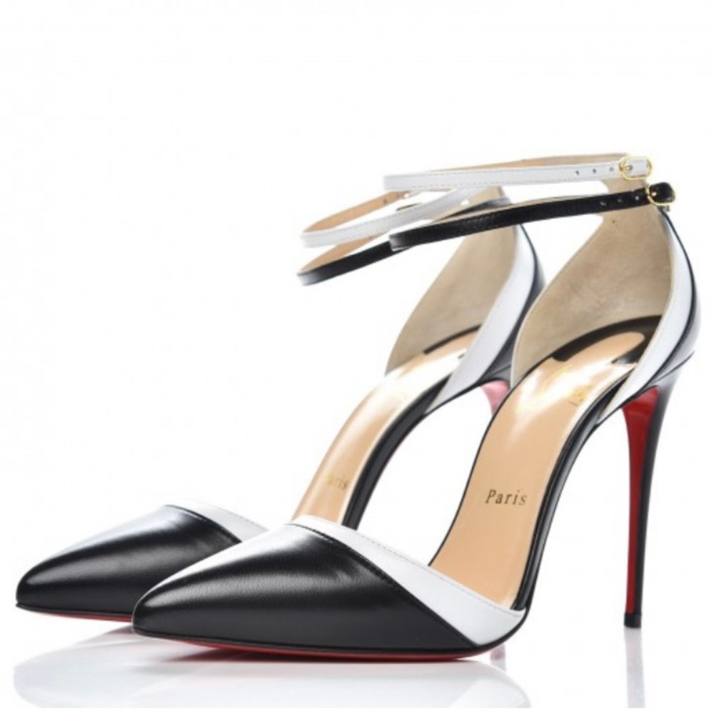 Christian Louboutin Uptown Double 100 Kid size 40 in black and white leather